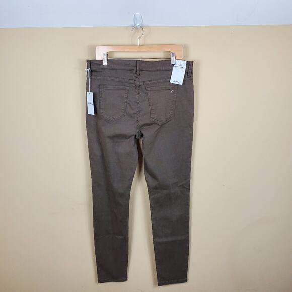 Sam Edelman The Kitten Skinny Jeans in Deep Olive Size 16 - Picture 9 of 12